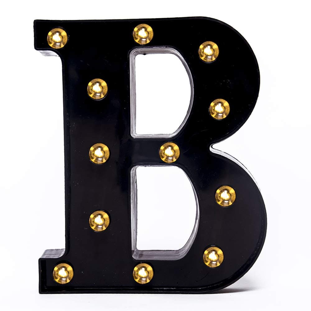 Foaky Black LED Marquee Number Lights Sign Light Up Marquee Number Lights Sign for Night Light Wedding Birthday Party Battery Powered Christmas Lamp Home Bar Decoration