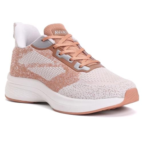 AVANT Women's MagiX Running Shoes-Superior Traction,Anti Skid, Lightweight, Multi Directional Flexibility, Enhanced Cushioning, Sports Footwear (AVWSH031CL01UK5_Mustard_UK 5)