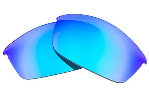 LenzFlip lenses Compatible with Oakley Flak Jacket Sunglasses Polarized Replacement lenses - Crafted in USA (Grey Polarized with Blue Mirror)
