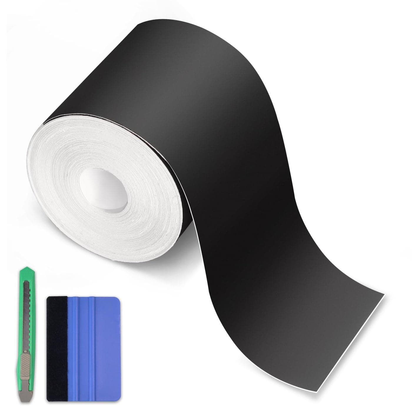 Arespark Matte Black Vinyl Wrap SelfAdhesive Matte Vinyl Tape for Black Out Chrome Delete Window Trim Car Chrome Delete Tape DIY Film Sticker with Installation Tools 3in x 30feet