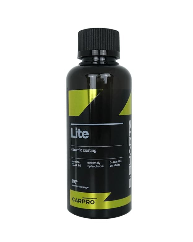 CARPRO CQUARTZ Lite - Sio2 (ceramic), Tio2 (titanium) Hybrid Car Ceramic Coating or Topcoat, Apply to Any Surface, Wipe On and Wipe Off - 100mL