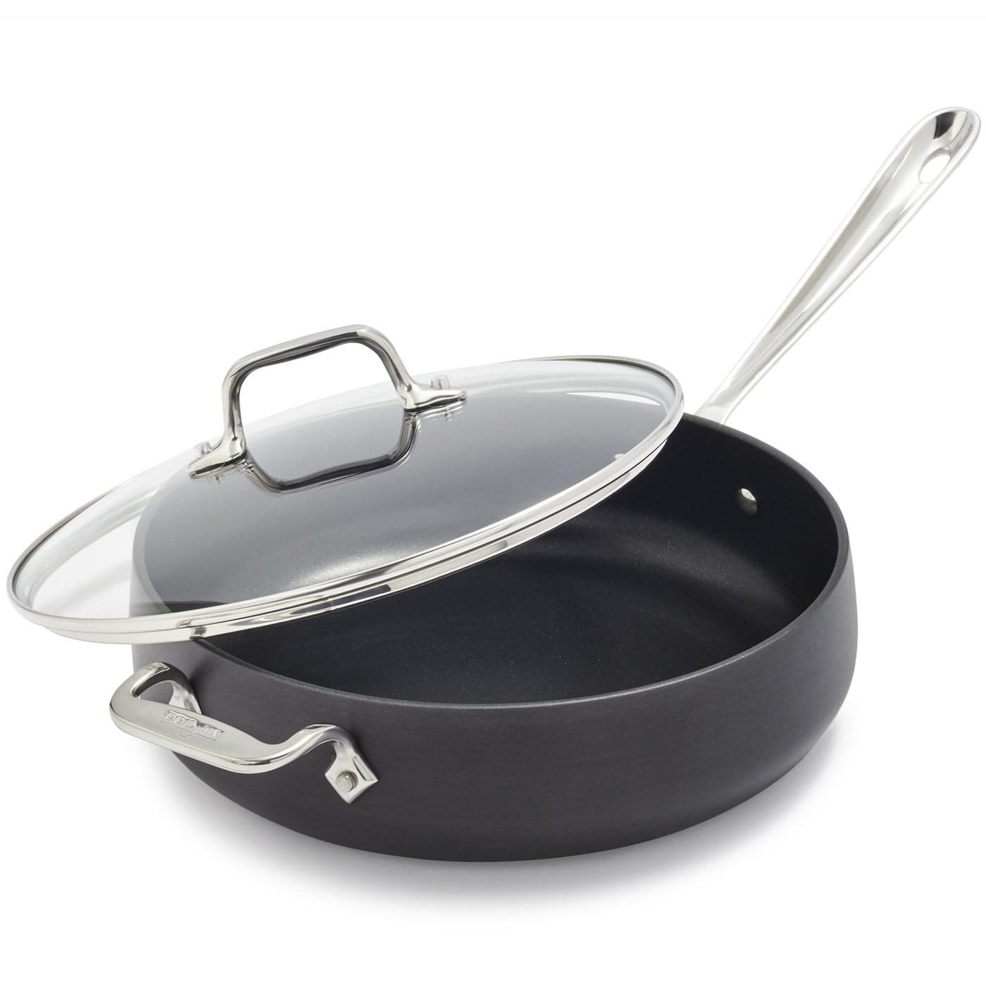 AllClad HA1 Hard Anodized Nonstick Saut Pan 4 Quart Induction Oven Broiler Safe 500F Pots and Pans Cookware Black