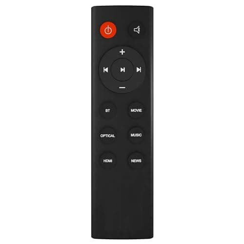 TIZOQ Replacement Remote Control Compatible for SB110 Cinema Digital Soundbar Home Theater System - Please Match The Image with Your Old Remote Before Placing The Order (Black)