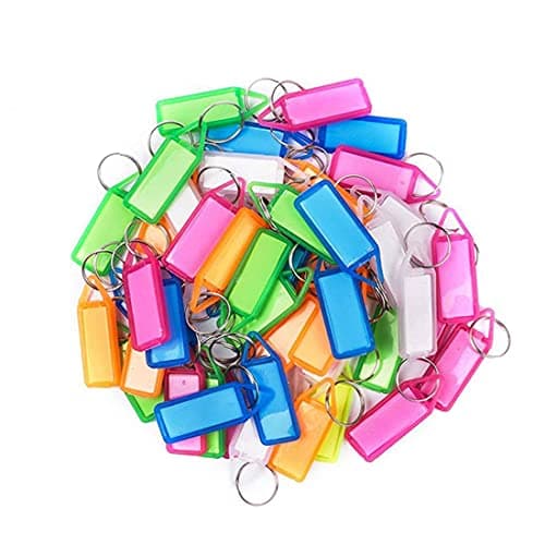 SHARMA BUSINESS Set Of 20 Pieces Of Keychain With Tag For Naming The Key.