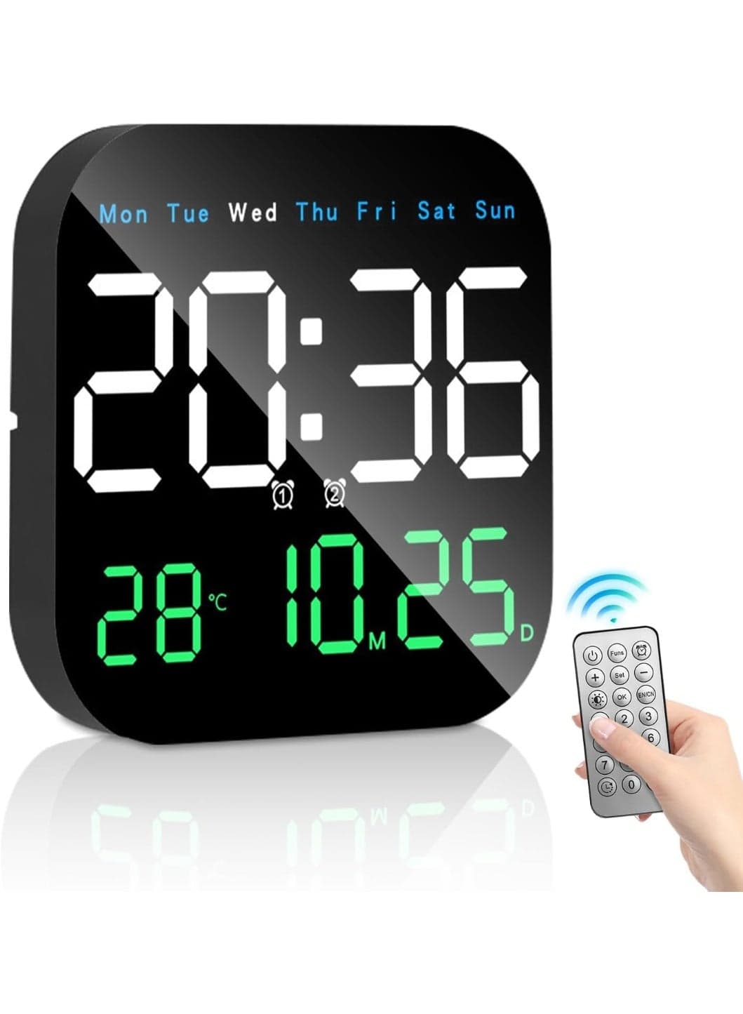 CRONY 6650 Electronic Clock Multi-functional LED Electronic Wall Table Clock Hanging and Standing Dual-purpose Clock