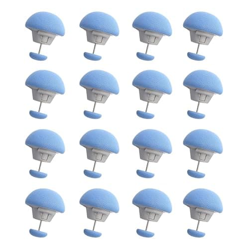 ARQIVO® Duvet Clips, Anti-Movement Fasteners, Cotton Quilt Grippers, Sheet Holder for Quilt Cover, Curtains, Socks, Blue, Pack of 16