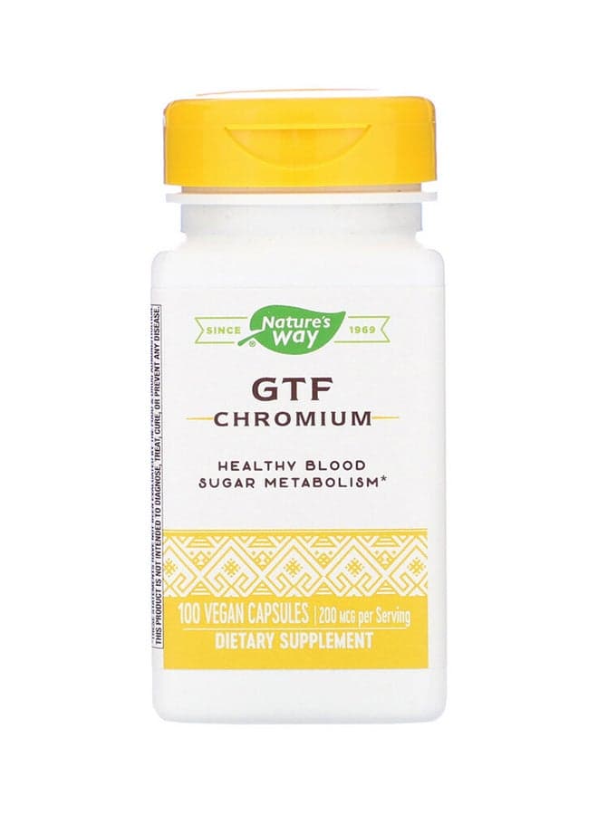 GTF Chromium 200 mcg - 100 Vegetarian Capsules