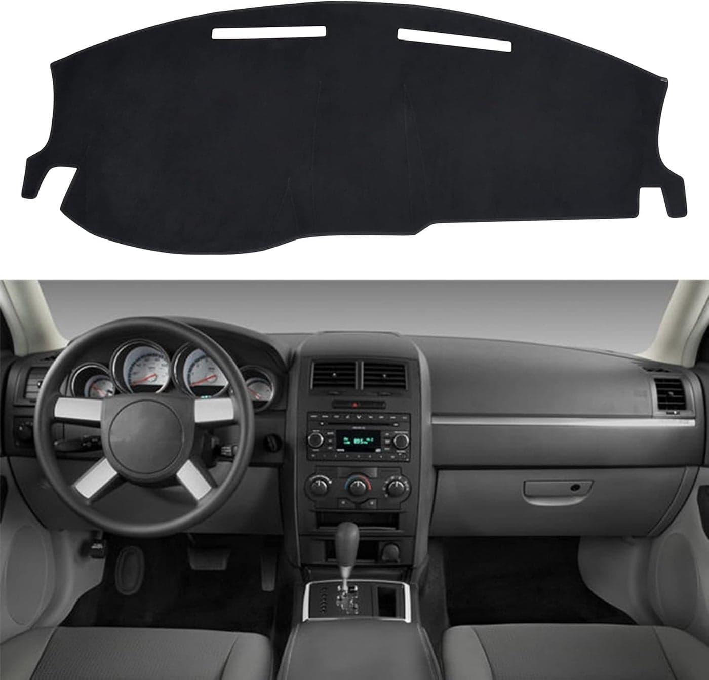 SPEEDWOW Dashboard Cover Mat for Dodge Charger 2008-2010
