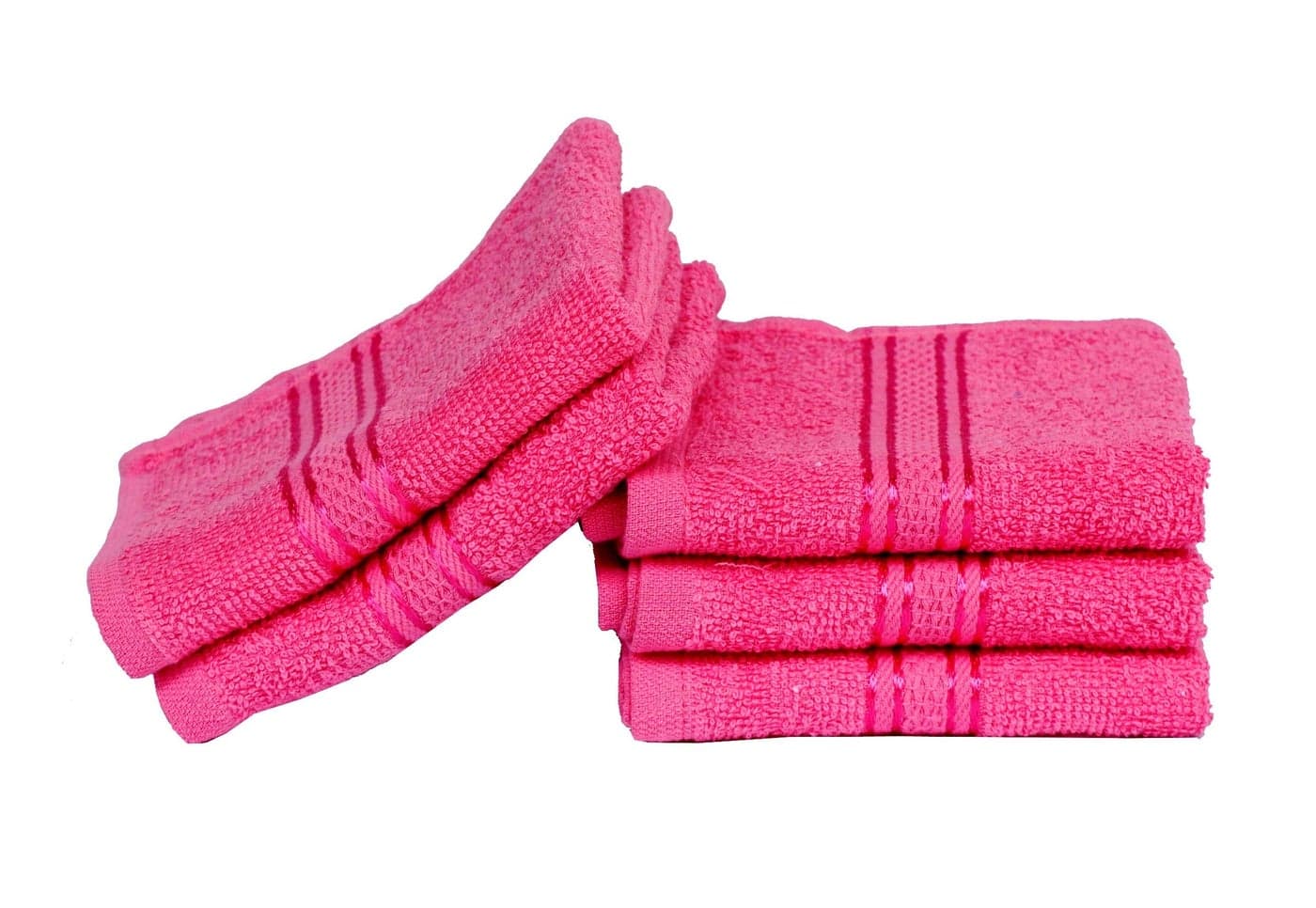 Space Fly SILVERLINE Love Touch Very Soft Fresh Loom 300 GSM 100% Cotton Face Hanky, Face Towel for Women, Baby Face Towels Newborn Soft, Handkerchiefs Face Towel Set of 5