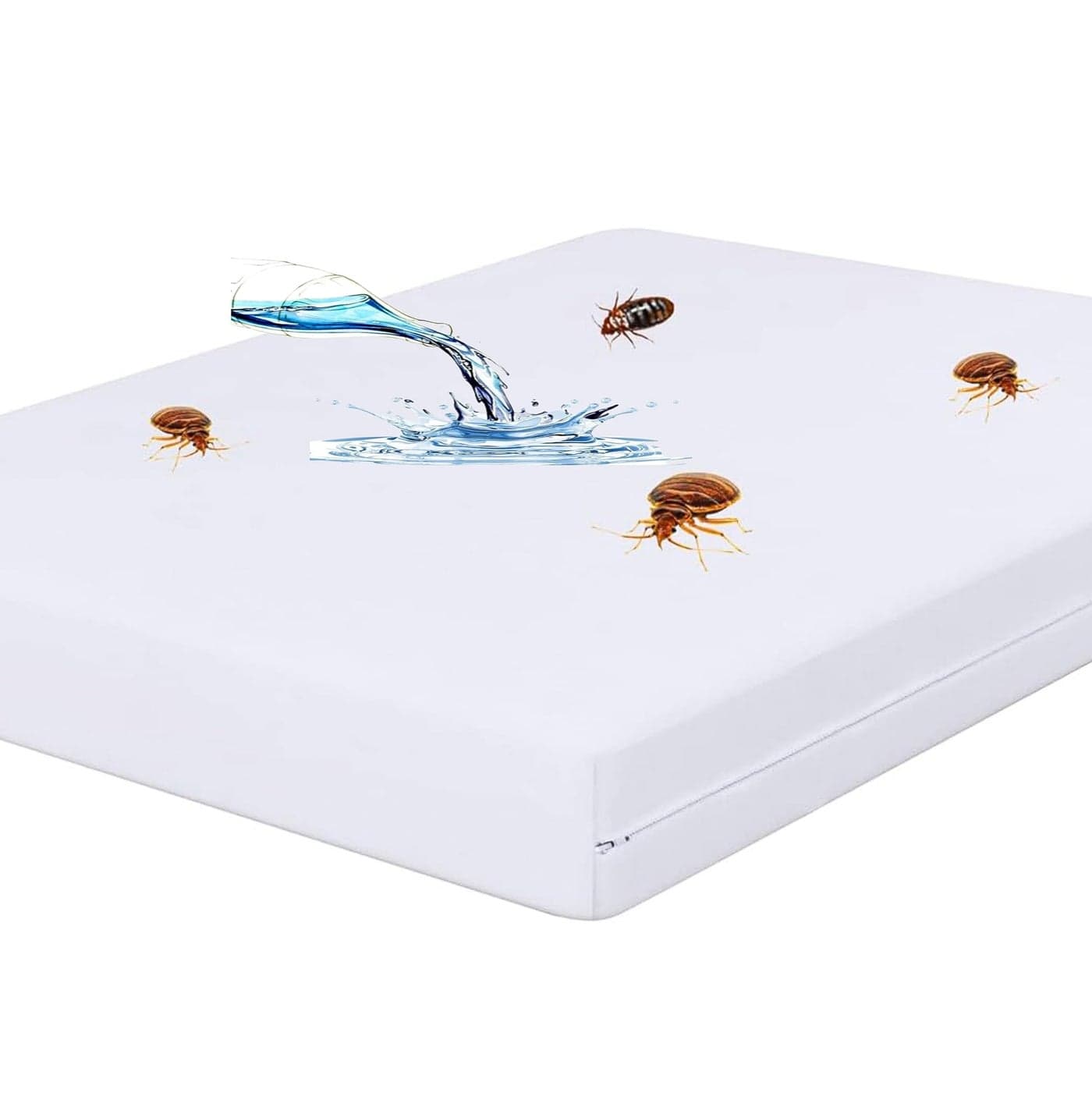 IMFAA Fully Zipper Encasement Anti Bug Bed Anti allergy 100 waterproof Mattress Protectorfull Cover Double137x19040 Cm