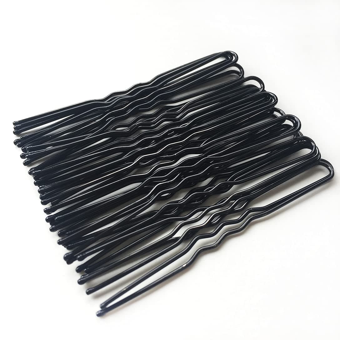 RN BEAUTY 200 Count Bobby Pins With Tin Case 2inch5cm Safe Rounder Tips Stainless Steel Strong Grip Hairpins Bob Pins Bulk Hairstyles Bun Clips Hair Styling Pins U Shaped 5cm