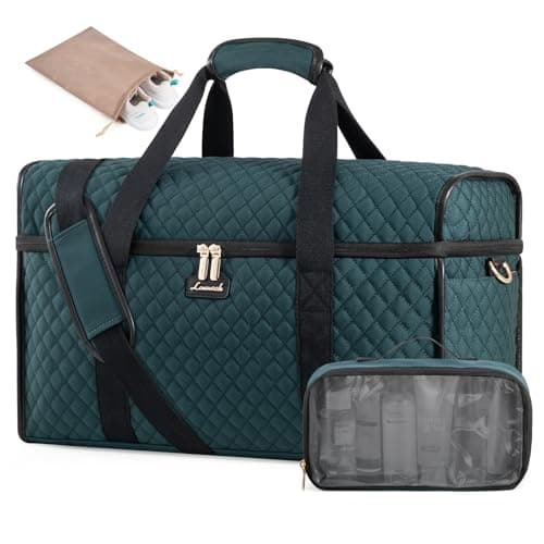 LOVEVOOK Travel Duffle Bag Weekender Bags For Women Carry On Duffel Bags For Airplanes Overnight Bag Hospital Bag for Labor and Delivery Yoga Gym Tote with Wet Pocket 3Pcs Set