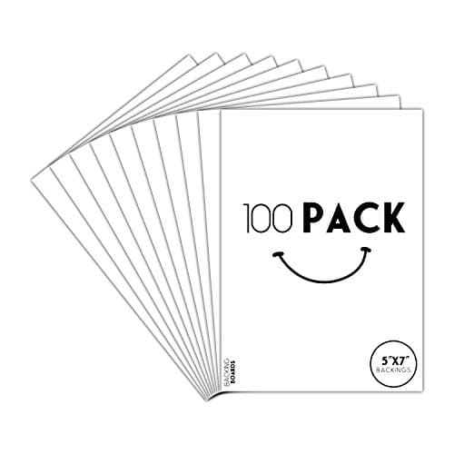 Golden State Art, 5x7 Backing Board Only, 4-Ply Thick 100 Single Backer Boards for Frame, Photo, Print