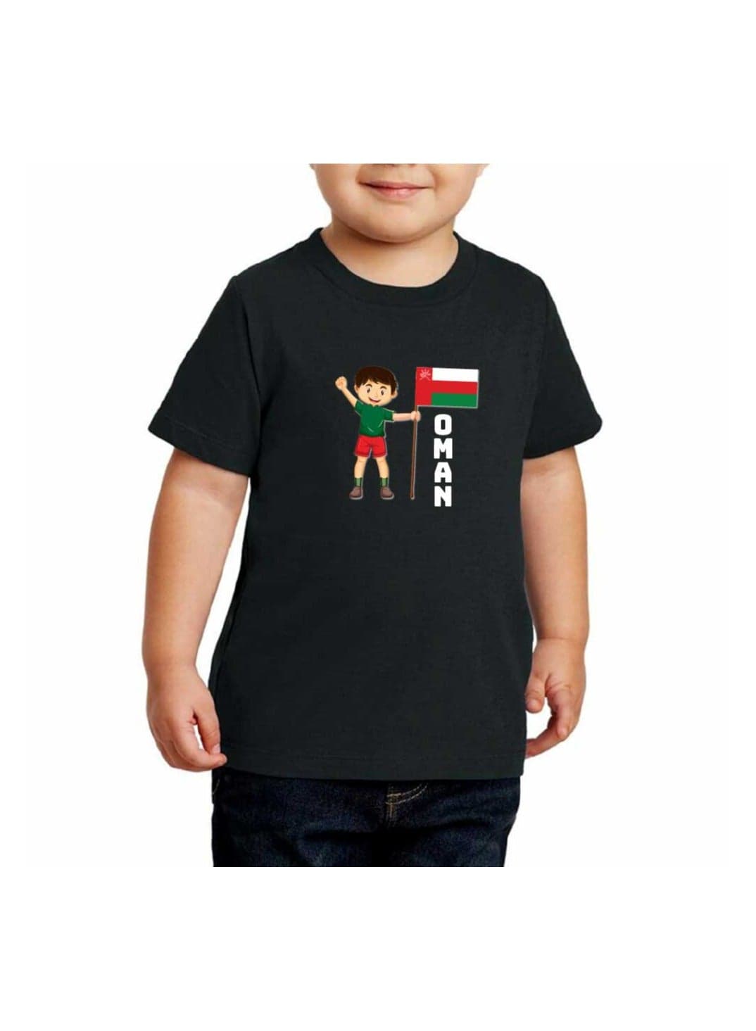 Oman Kids Boys T-Shirt Classic Round Neck And Short Sleeve Cotton Tshirt Oman National Day Boys T-Shirt Ideal For Daily Wear And Events