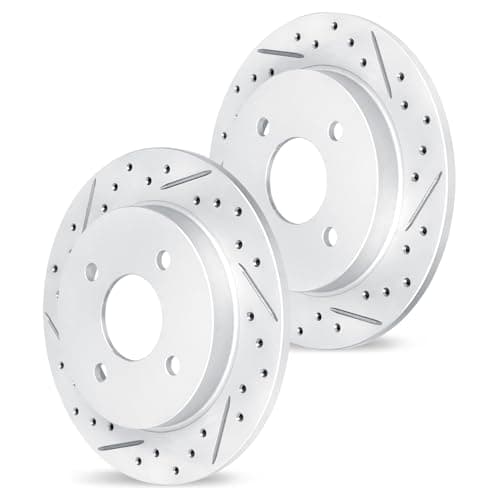 R1 Concepts Rear Brakes and Rotors Drilled Slotted Brake Rotors Rear Disc Brake Rotors Fits 19902001 Acura Integra 1989 Honda Accord 19921995 Honda Civic 19992000 Civic