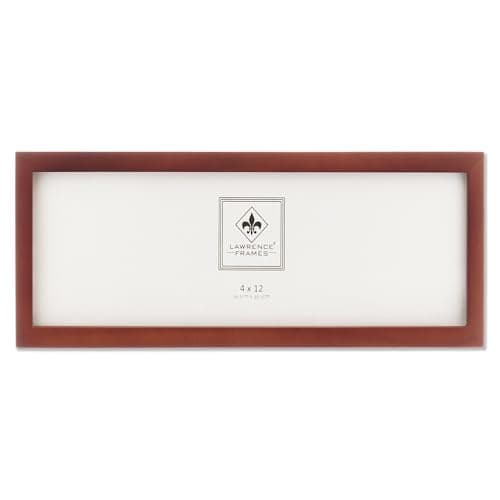 Lawrence Frames Standard Wood Picture Frame, 4x12, Walnut