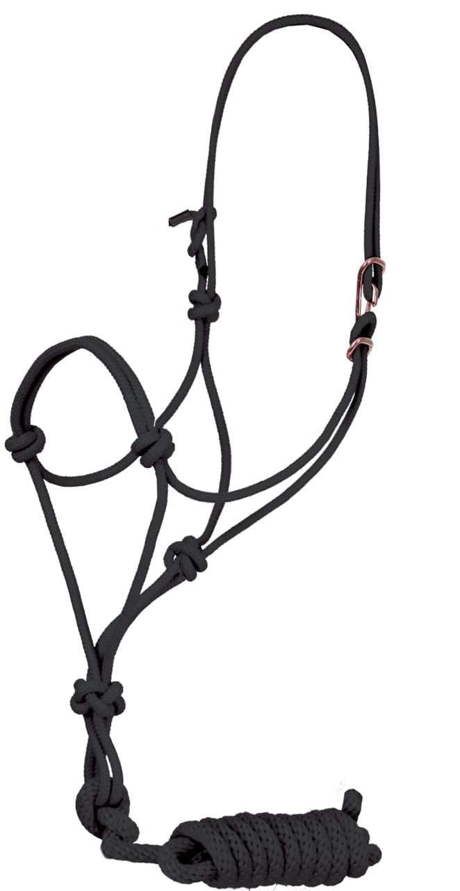 Mustang EasyOn Rope Halter Black