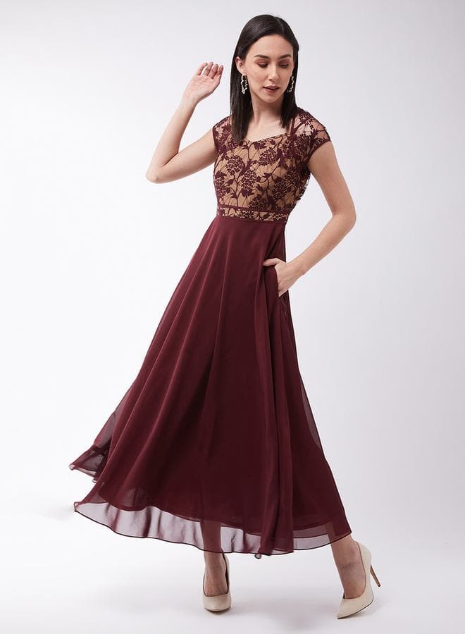 Lace Bodice Maxi Dress