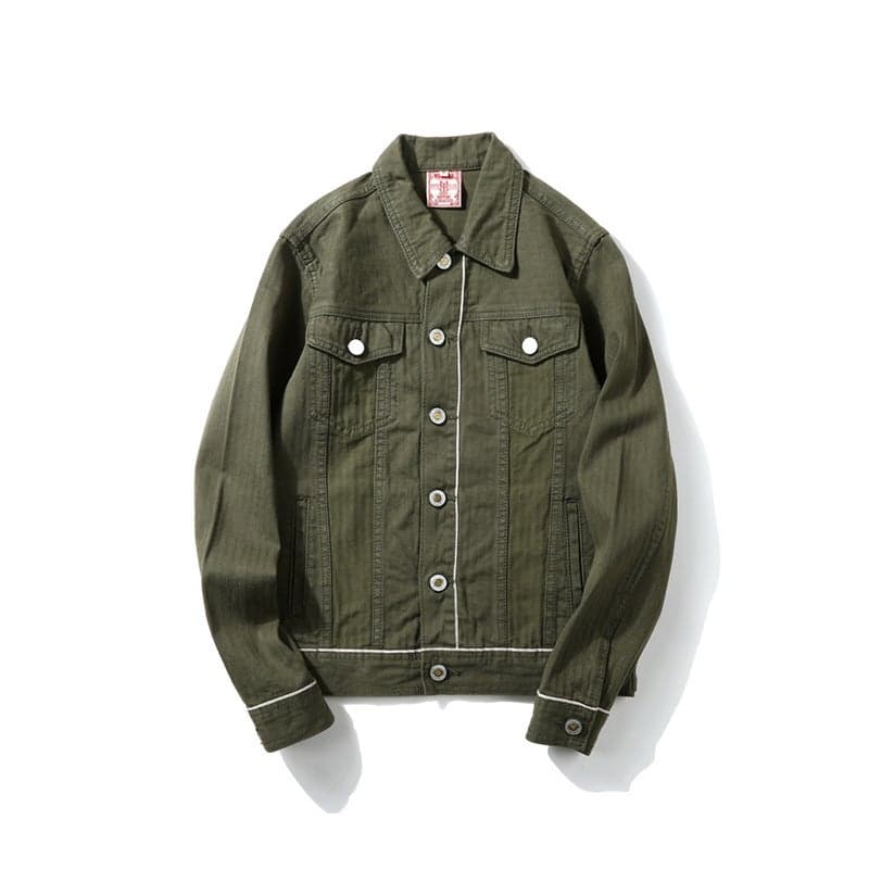 Mbbcar Narrow Design American Retro Heavyweight Vintage Selvedge Denim Jacket
