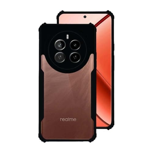 7SEVEN® Ipacky Back Cover for Realme 12 Pro | 12 Pro Plus | P1 Pro Mobile Back Case Shock Proof Design Camera Edges Protection Crystal Clear Phone Case Precise Cutouts Matte Black Soft Bumper Cover