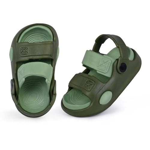 GLJ Kids Comfort Clogs Sandals For Boy And Girl, 1 to 4 Years, Two-Strap Design, Easy To Wear Slip On, Dust and Waterproof, 7101