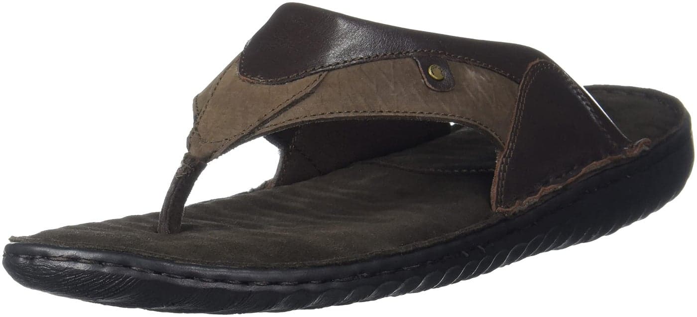 Woodland Men's Dbrown Leather Slipper-9 UK (43 EU) (GP 3256119)