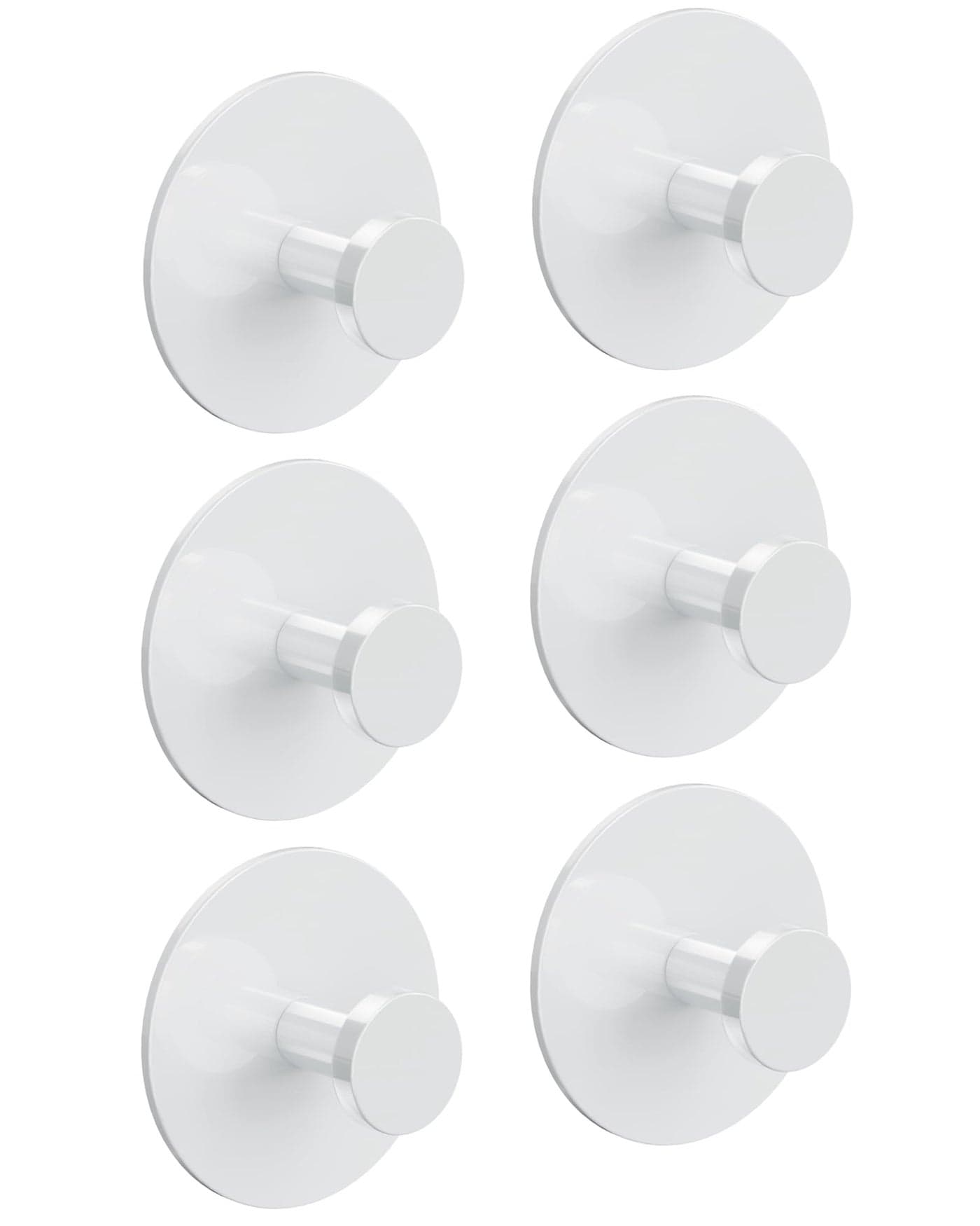 bussdis Adhesive Wall Hook for Coat and Towel Extra Sticky 12 LB Max Stainless Coat Rack Door Holder Hanger White 6Pack Heavy Duty