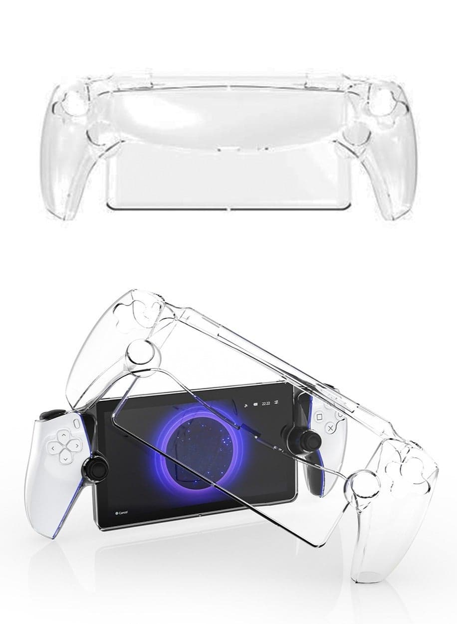 Crystal Clear Hard Protective Case for Playstation 5 Portal,Anti-Scratch Protective Cover with Ergonomic Grip for Playstation Portal Remote Player, Transparent