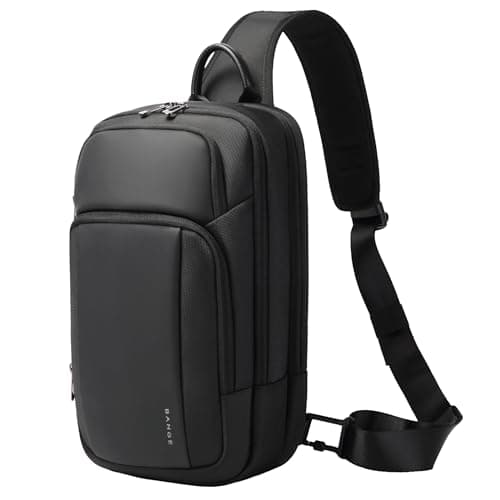 BANGE Sling Bag, Waterproof Shoulder bags with Pad Compartment, Crossbody Backpack for Men