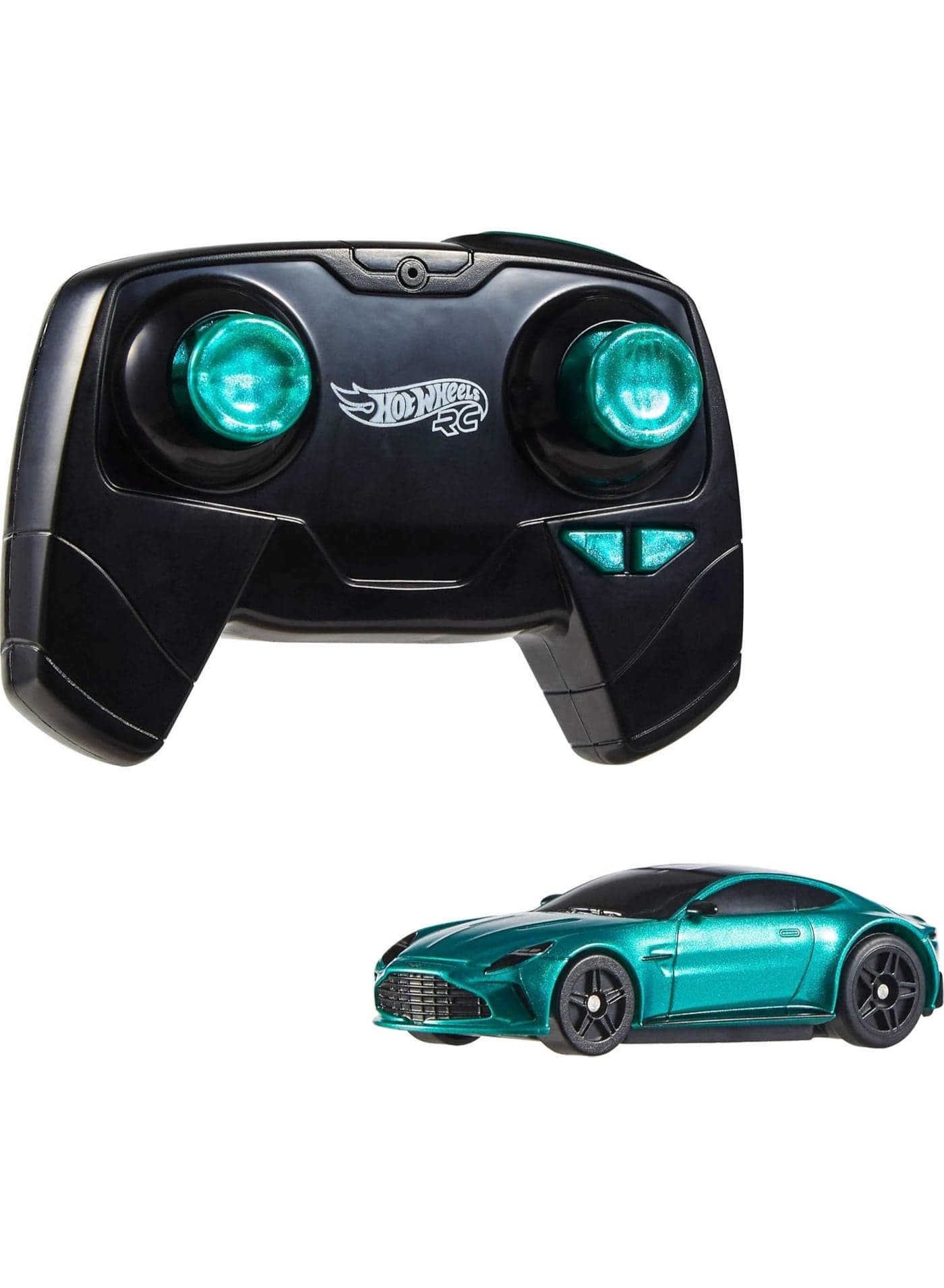 Hot Wheels Aston Martin Vantage Vehicle RC 1:64 Scale JHW59 | | Toy Vehicle Recharges with USB Cable, Race On- & Off-Track, Booster Button for Speed, Battery-Powered Remote