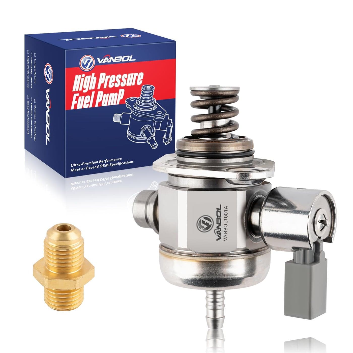 VANBOL High Pressure Fuel Pump Compatible with 20082018 Audi A3 Q3 TT TTS Quattro VW Beetle CC Eos GTI Jetta Tiguan Passat L4 18L 20L Replace 06H127025N 06H127025E Premium Version