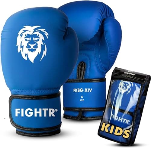 FIGHTR Kids Boxing Gloves and More Stability Junior Boys and Girls Boxing MMA Muay Thai Kickboxing Martial Arts 04 06 oz incl Carry Bag