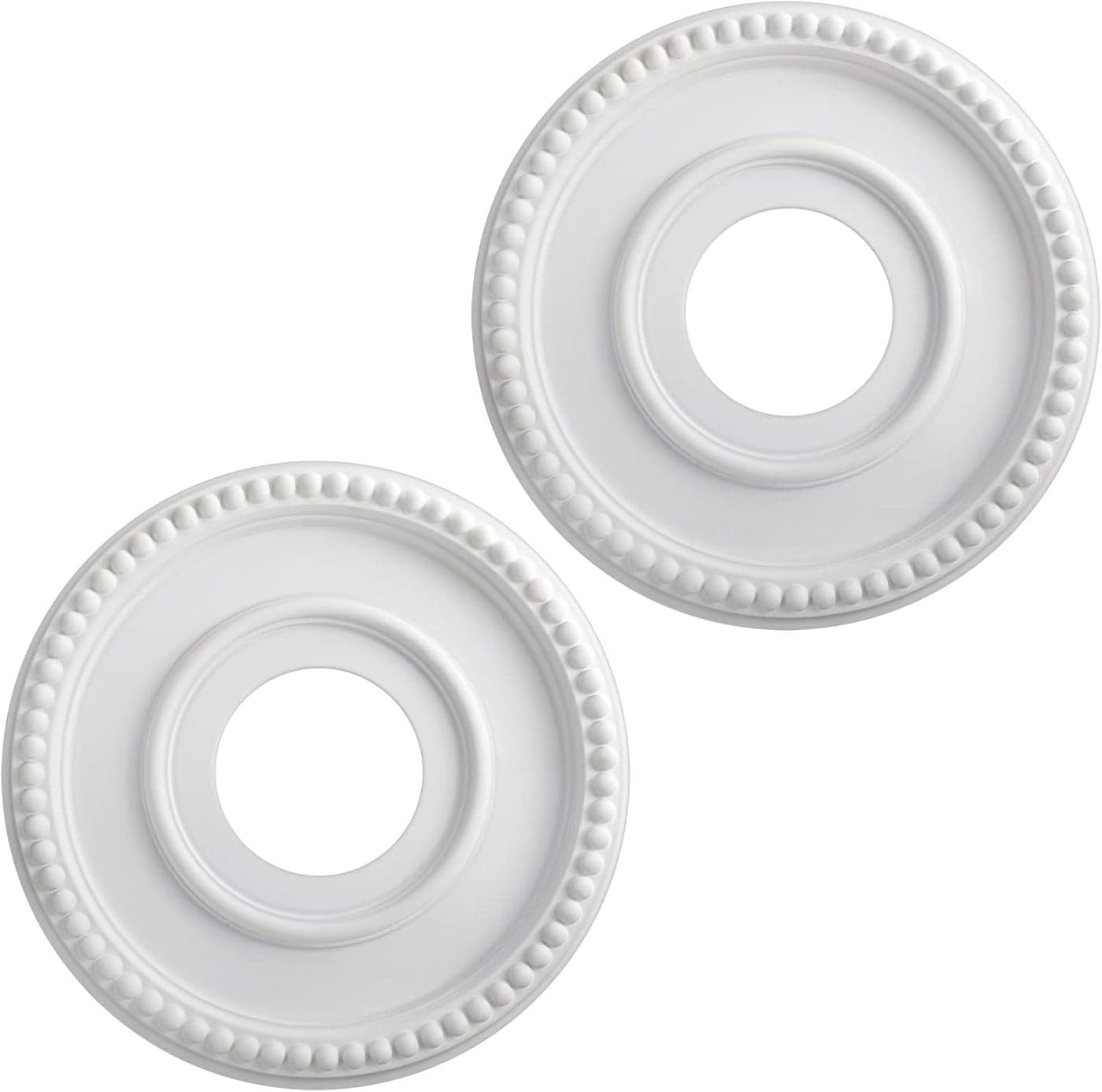 2 Pieces Ceiling Medallion Ceiling Fan Light Covers 12 12 OD x 3 78 ID x 34 P Smooth Ceiling Medallions for Light Fixtures Chandeliers Fan Medallion Round Ceiling Medallion Ring White