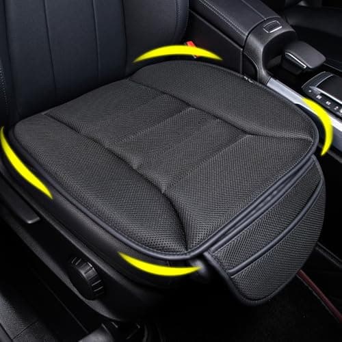 Lofty Aim Premium Car Seat Cushion Driver Cushion with Comfort Memory Foam NonSlip Rubber Bottom Car Seat Pad Works with 95 of Vehicles and Office Chair or Home 4D Mesh Black