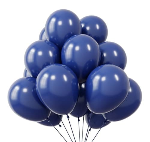 KBZVNAF Navy Blue Latex Party Balloons 50 Pack 12 inch Round Helium Navy Balloons for Graduation Baby Shower Birthday Wedding Party Decorations
