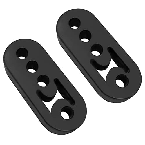 Tnuocke 2pcs Rubber Exhaust Hangers Insulator 4 Holes Universal Hole Size 4 Holes Black Diameter 12mm (0.46") Muffler Bracket Mount for Car,Truck,SUV H-061-4K