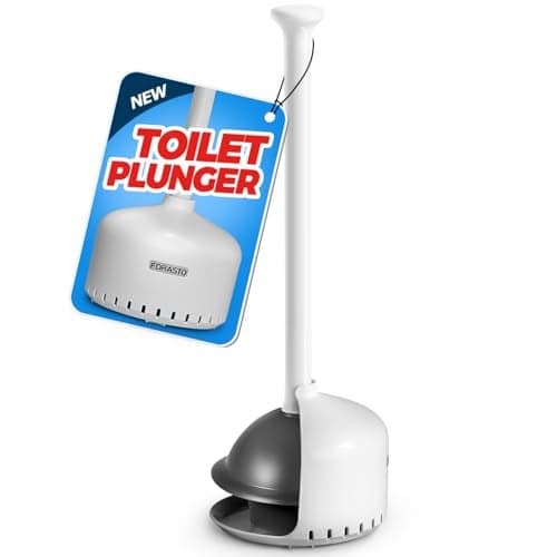 FORASTO Toilet Plunger with HolderPlungers for Bathroom with Holder Toilet Plunger Heavy DutyBathroom PlungerBathroom DecorBathroom AccessoriesToilet Bowl CleanersWhite