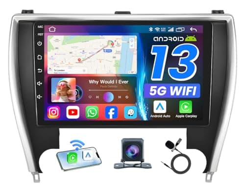 4GB+64GB Car Radio for Toyota Camry 2015 2016 2017 Upgrade: 10.1" Touchscreen 1280 * 800 1.8GHZ CPU Head Unit Stereo Carplay Android Auto, Bluetooth 5.4, GPS, Backup Camera FM/SWC, Split Screen