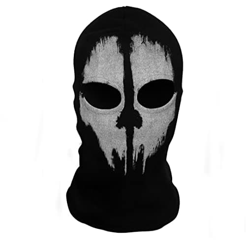 SzBlaZe Unisex Ghost Print Stocking Balaclava Mask Good For War Game Halloween Cosplay (Print 1)