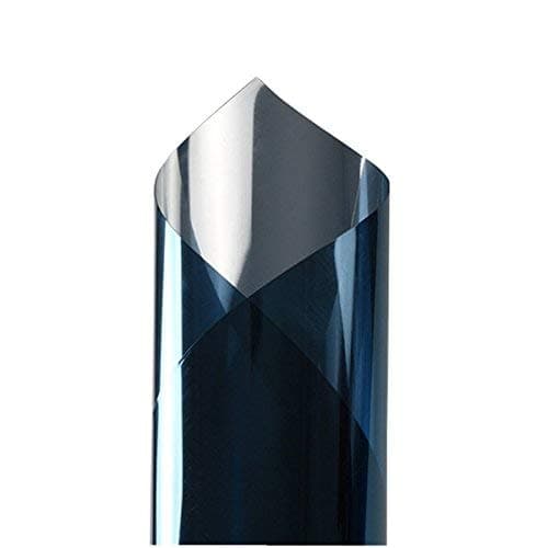 CVANU One Way Daytime Window Film Privacy Window Heat Control Flim Glass Films Self-Adhesive Window Dark Blue & Silver Tint for Home and Office 12''x100''