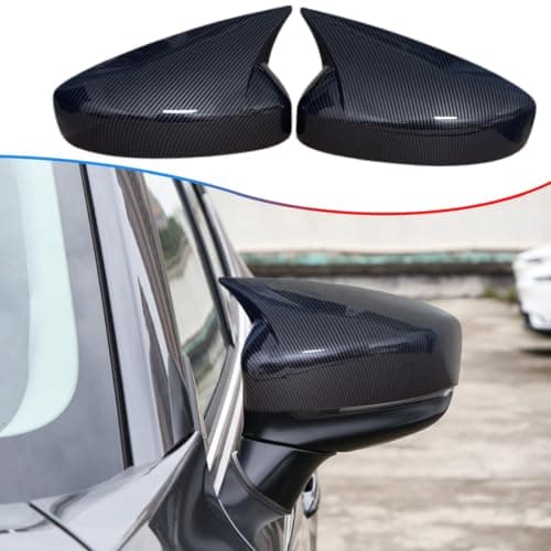 MUXEE 2PCS New Rear Mirror Cover Caps for Mazda CX5 CX-5 2017 2018 2019 2020 2021 2022 2023 2024 2025 ABS Side Door Wing Mirror Covers Exterior car Accessories -Carbon Fibe.
