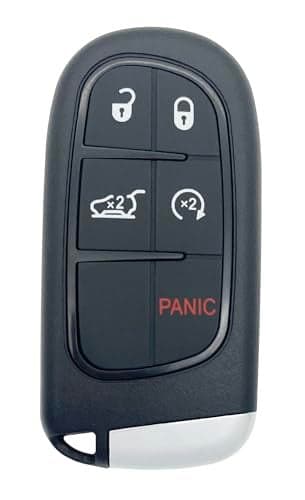 Replacement Smart Key Fob Shell Keyless Entry Remote Car Key Fob Cover Case Fits for Jeep Cherokee 20142020 GQ454T 5 Buttons A