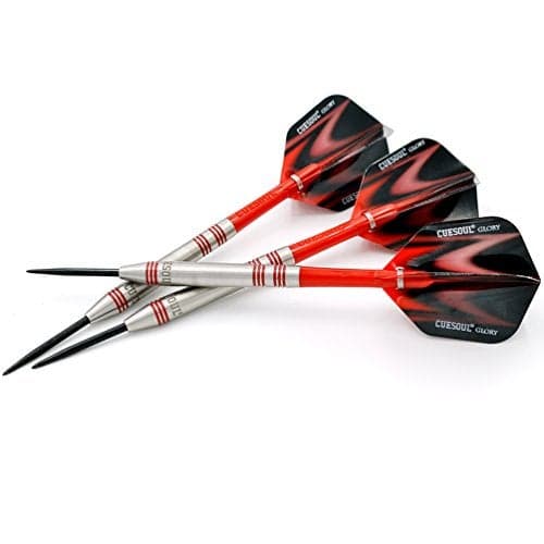 CUESOUL Glory 85% Tungsten 22g Steel Tip Dart Set-Red line Colored
