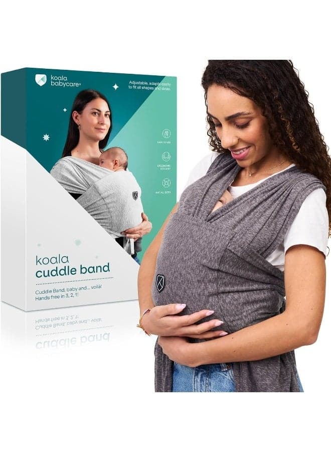 Koala Babycare An easy to put on, adjustable, unisex carrier - multifunctional baby carrier up to 9 kg - Anthracite - KBC® registered design