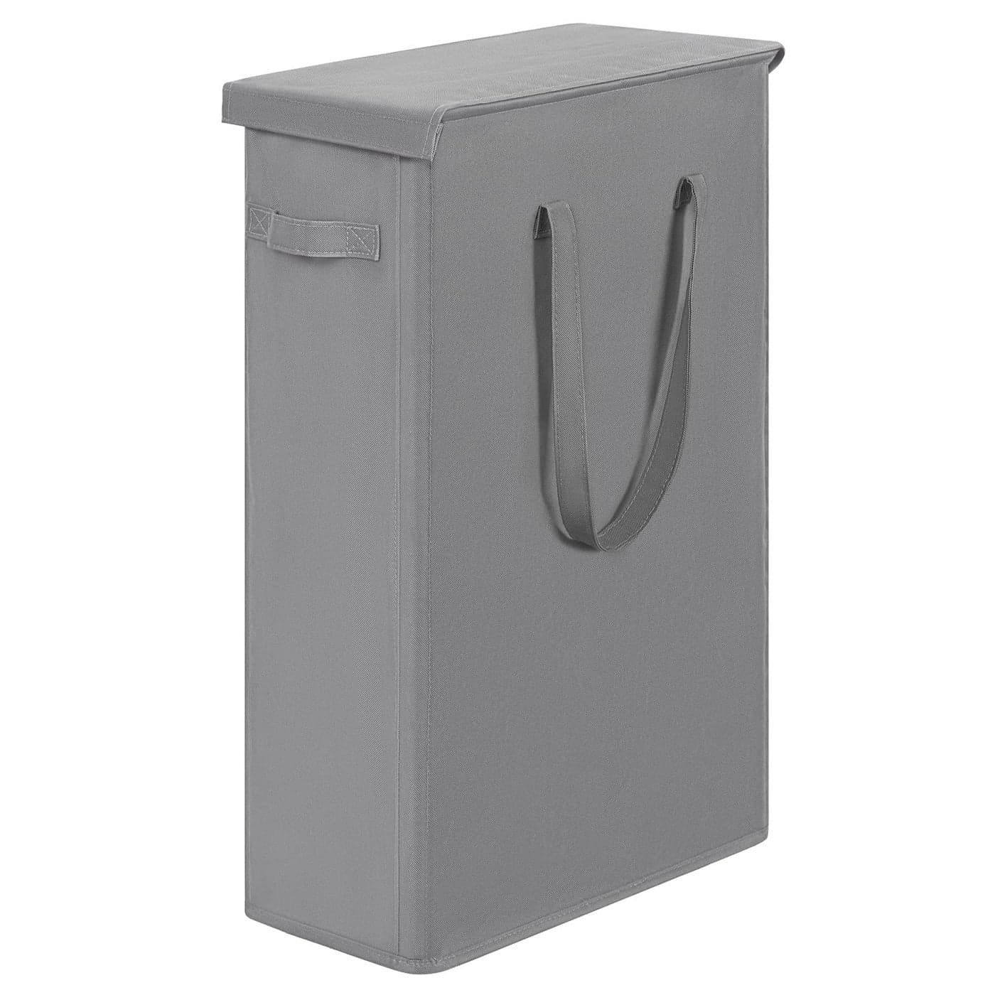 Chrislley Slim Laundry Basket with Lid 60L Tall Thin Laundry Hamper Breathable Collapsible Tall Slim Laundry Bags Big Storage Basket Bin for Clothes Washing Bedroom Grey