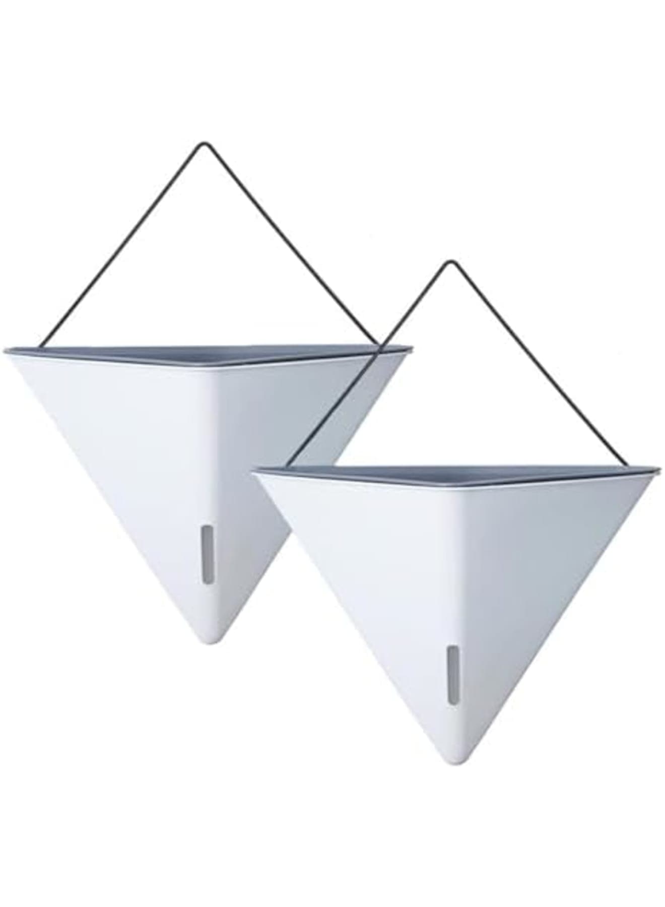 Wall Planters - Elegant Geometric Hanging Flower Succulent Vase, Hanging Planter Vase u0026 Geometric Wall Decor Ceramic Container for Indoor Outdoor Plants Cactus Faux Plants Home Decor, Pack of 2