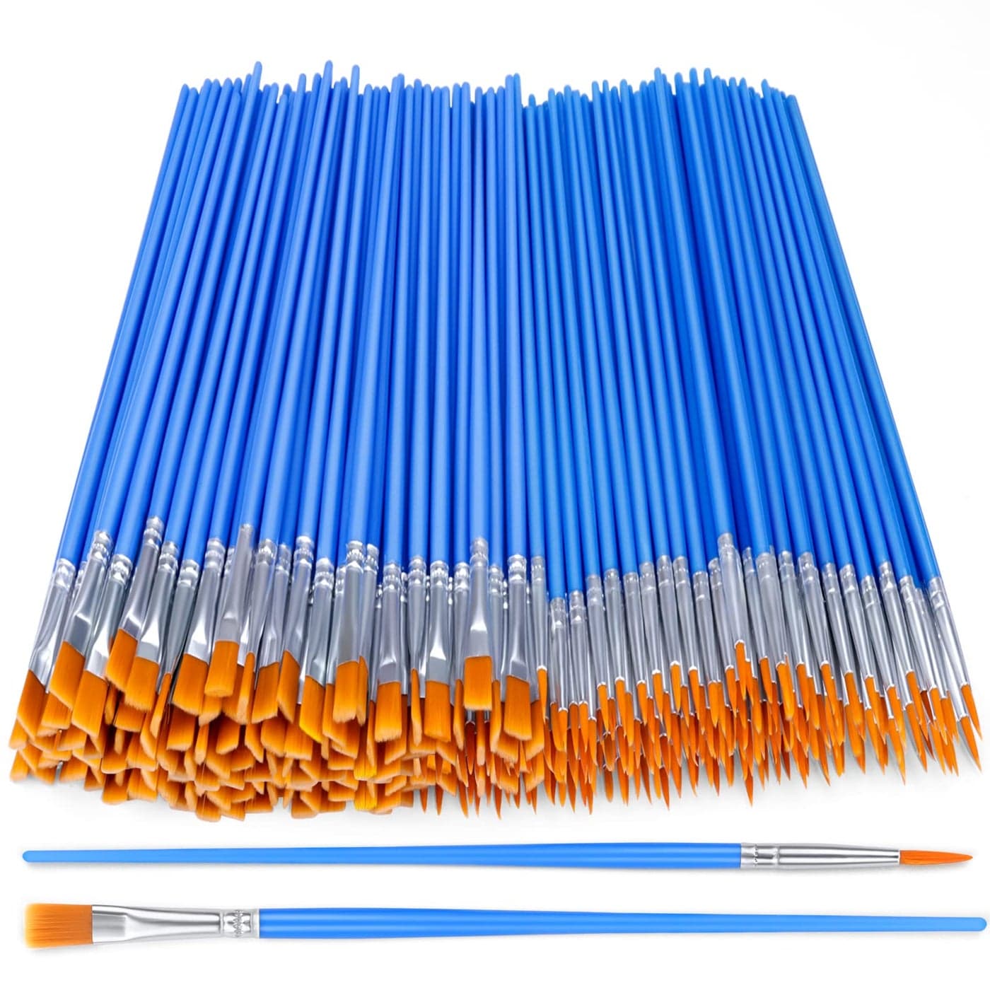 AROIC Acrylic Paint Brush Set, 200 pcs Nylon Hair Brushes for All Purpose Oil Watercolor Painting Artist Professional Kits
