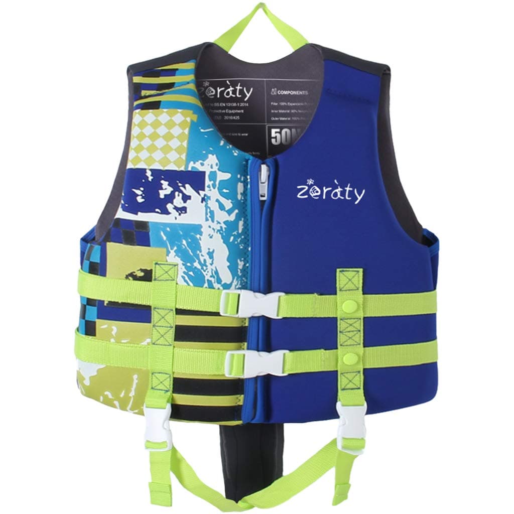 Zeraty Toddler Swim Vest Neoprene Kids Float Jacket Swimming Aid for Children with Adjustable Safety Strap Age 2-9+ Years/36-88Lbs