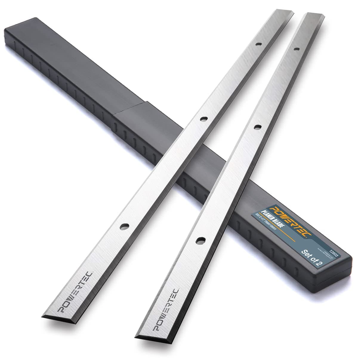 POWERTEC 12-1/2 Inch Planer Blades for Ryobi AP1305, AP-12 Planer, Set of 2 (128031)