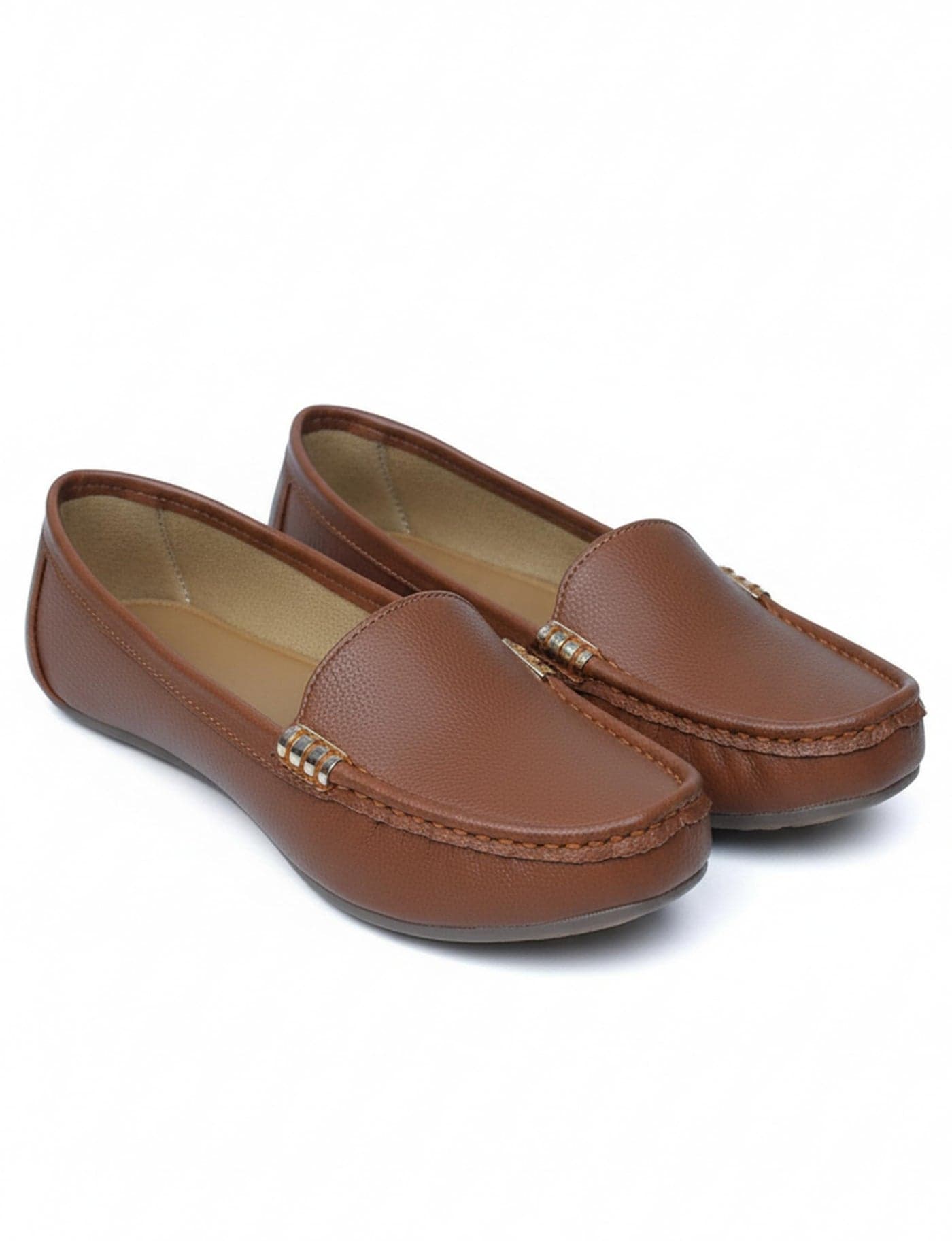 Pluxh Women Tan Office Wear Formal Bellies Latest Ballet Flats Shoes 6 UK